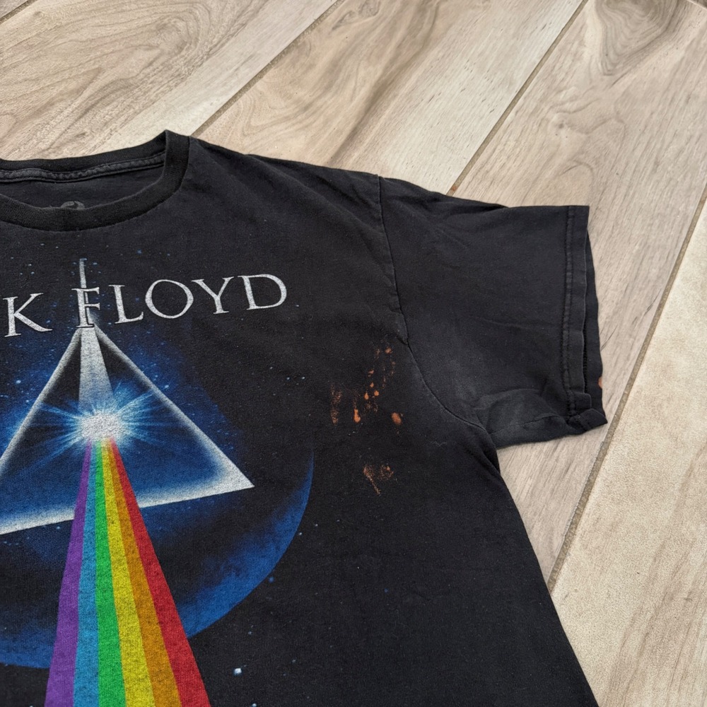 Liquid Blue Pink Floyd Dark Side of the Moon T-Shirt Mens L Black Graphic Rock - Picture 5 of 8